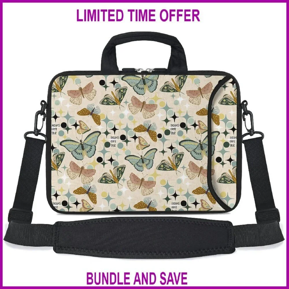 Neoprene Laptop Messenger Bag with Shoulder Strap 14-15.6 Inch